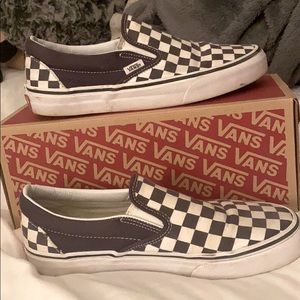 Purple checkered vans